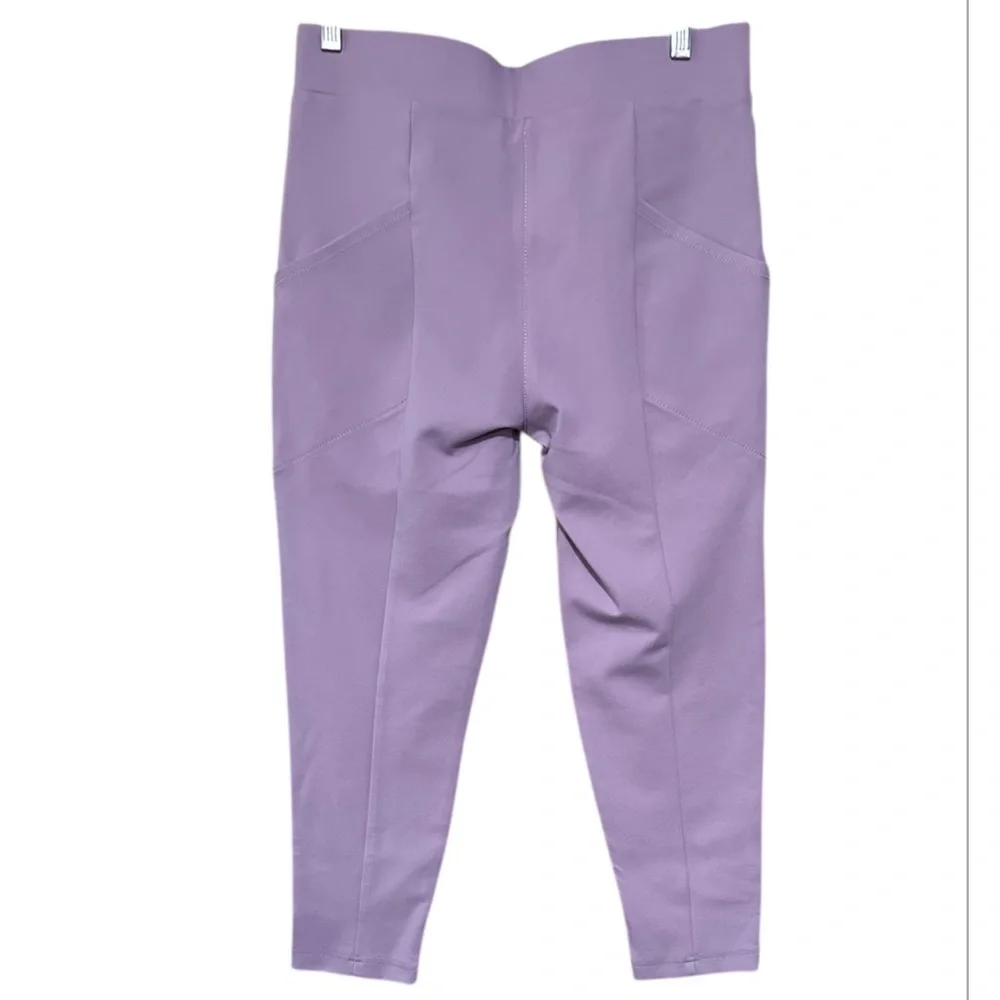 Betabrand Purple Ponte Knit Skinny Pants